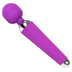 Фиолетовый wand-вибратор - 20 см. (Цвет: фиолетовый)