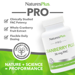 NaturesPlus, PRO Cranberry Plus, 60 капсул (350 мг на капсулу)