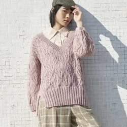Пряжа Katia Concept Cotton Merino Glam - модель пуловера