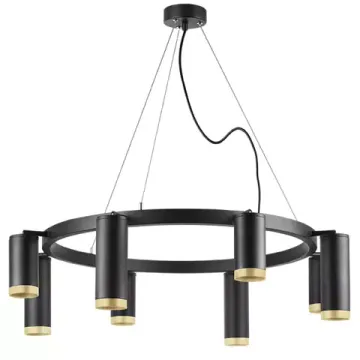 Люстра подвесная 8*GU10 LR01837487440 черный/золото Rullo Lightstar