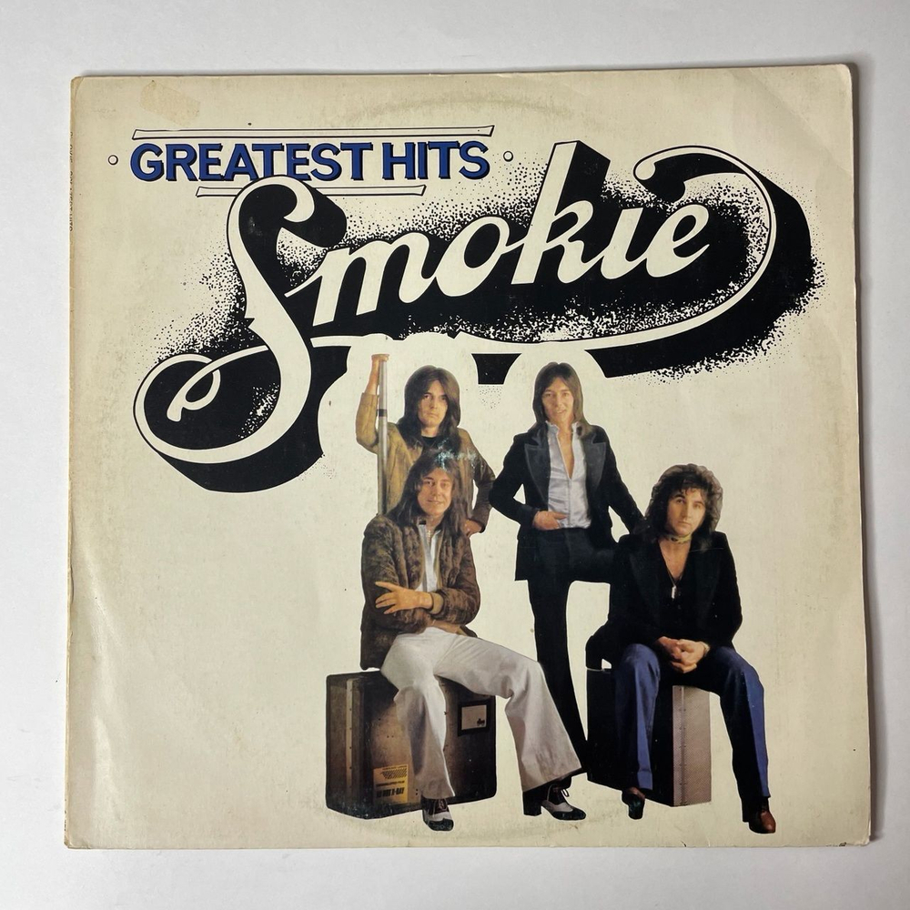 Винтажная виниловая пластинка LP Smokie Greatest Hits (Italy 1977) I'll Meet You At Midnight