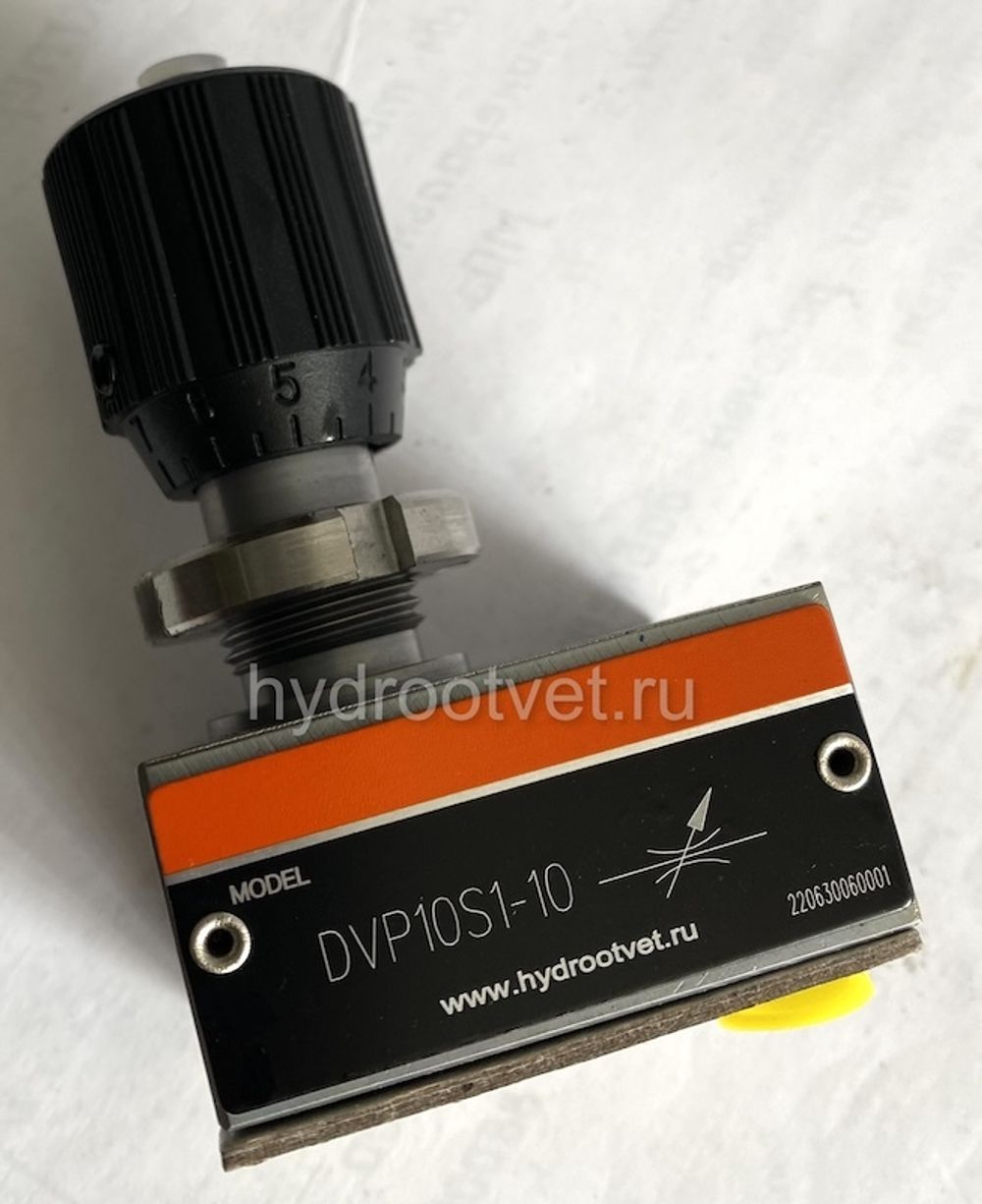 DVP10-1-10 - Дроссель двухсторонний на плиту c рукояткой, Ду10