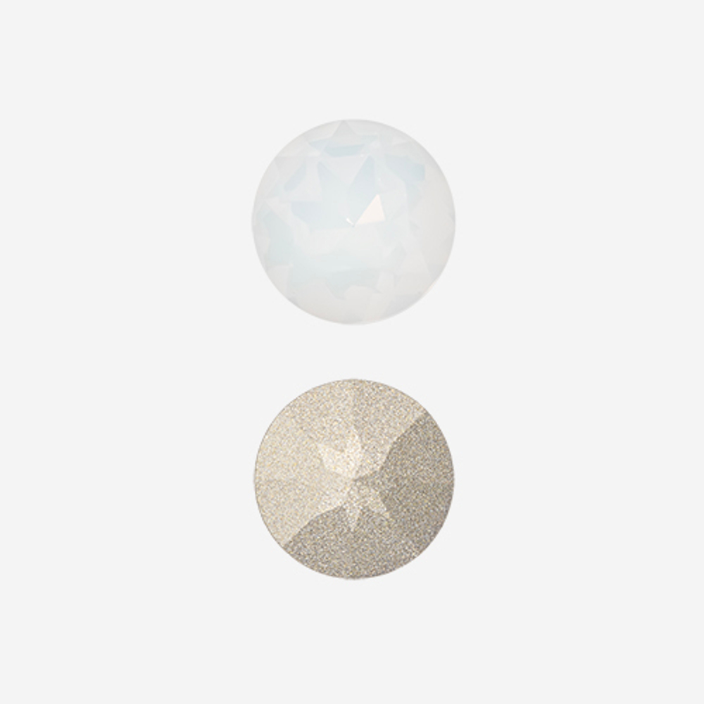 Кристалл Шатон (Chaton), оттенок "Белый Опал"/"White Opal", 12мм