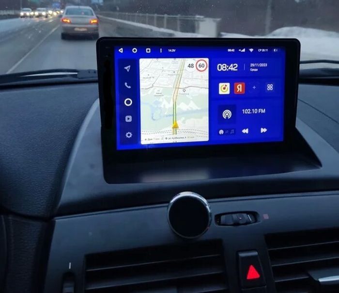 Магнитола для BMW X3 E83 2003-2010 - FarCar BM3034M-2K монитор 9.5" 2K QLED на Android 14, Быстрая, CarPlay, 4G SIM-слот