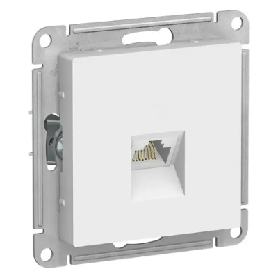 ATLASDESIGN РОЗЕТКА компьютерная RJ45 кат. 6A, механизм, БЕЛЫЙ