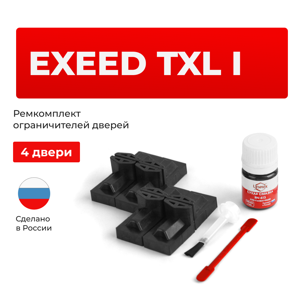 Ремкомплект ограничителей дверей Exeed TXL (I) (4 двери, тип 71) 2019-2023