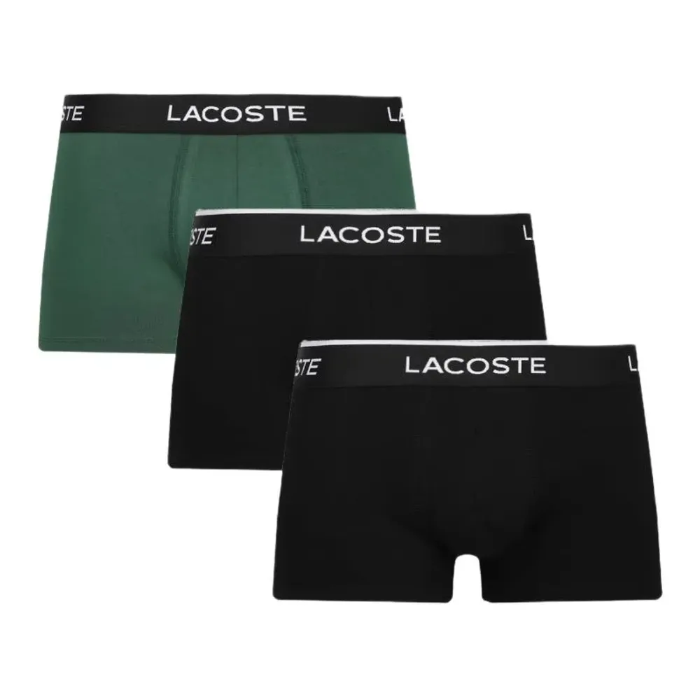 Мужские спортивные боксеры Lacoste Cotton Stretch Jersey 3P - black/green