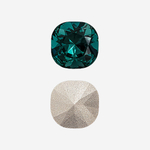 Кристалл Кушон (Сushion), оттенок "Голубой Циркон"/"Blue Zircon", 10мм