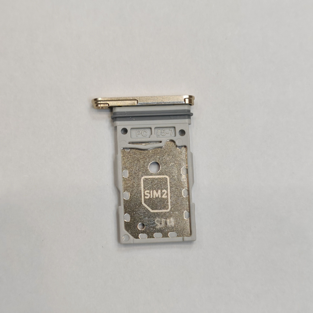 Сим лоток для Samsung S24 (S921) / S24 Plus (S926) Держатель Sim. Оригинальное качество (Цвет: Коричневый / Оранжевый)