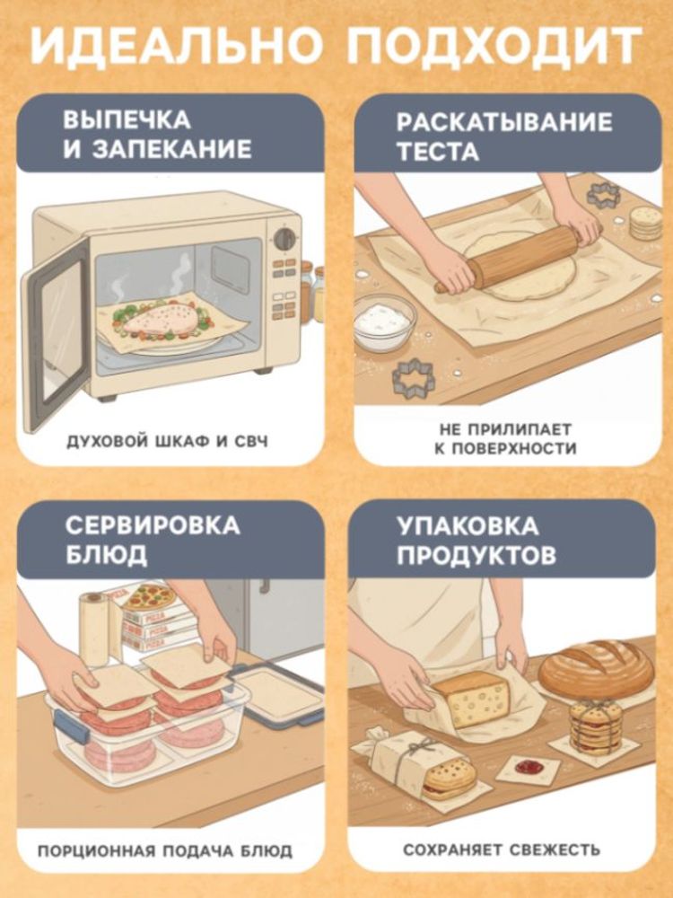 Бумага для выпечки марка "П", подпергамент 30 см×100 м