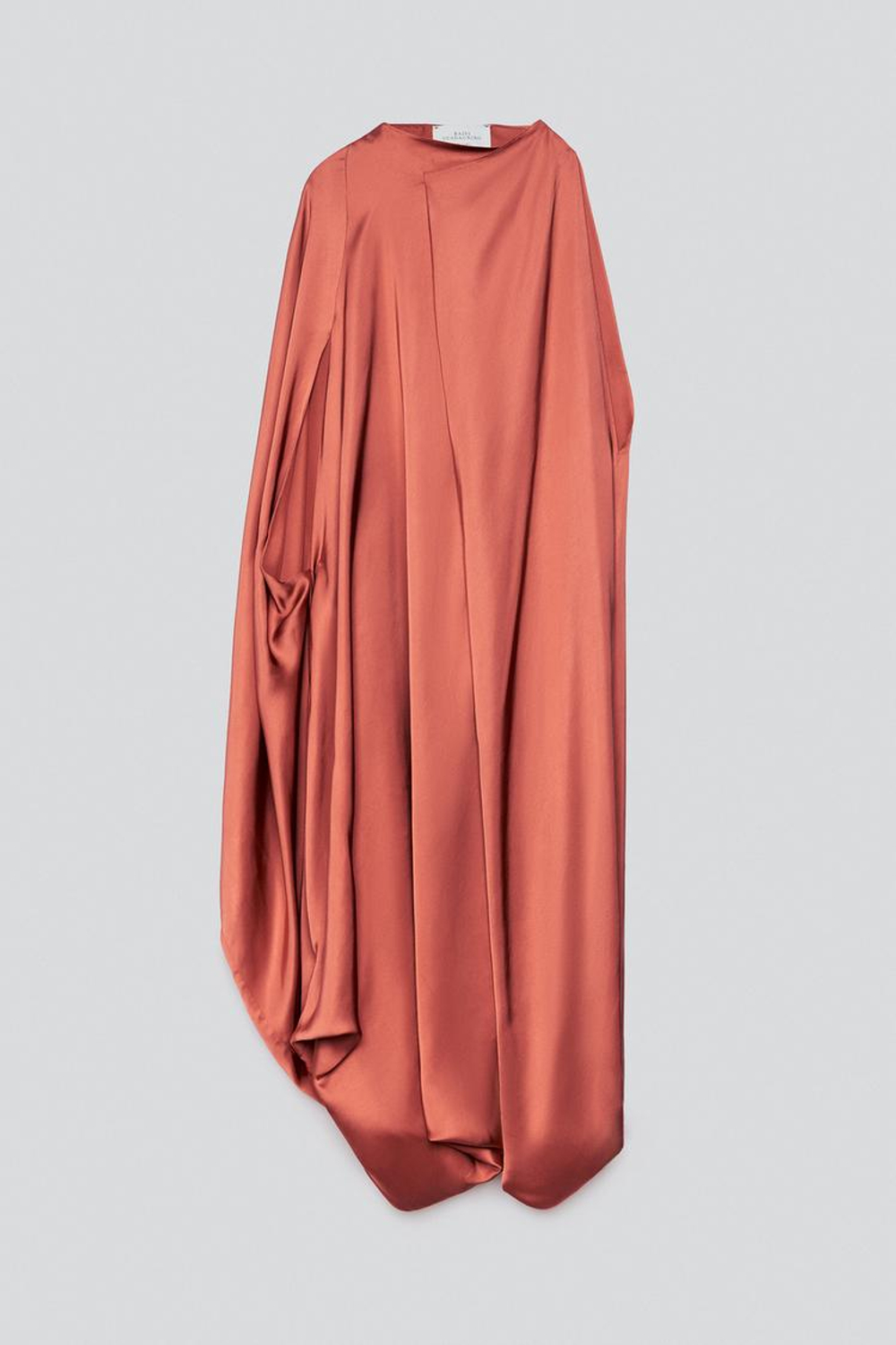 ZARA X BAISI GUADAGNINO ПЛАТЬЕ ИЗ 100% ВИСКОЗЫ, ОРАНЖЕВЫЙ