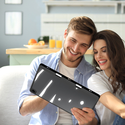 Чехол книжка черного цвета для планшета Samsung Galaxy Tab A9 Plus и Tab 11 Plus, серия Magi Series от Dux Ducis