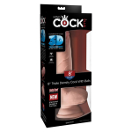 Телесный фаллоимитатор-реалистик 24,1см на присоске с мошонкой PipeDream King Cock Plus 8 Triple Density Cock with Balls Flesh 5719-21