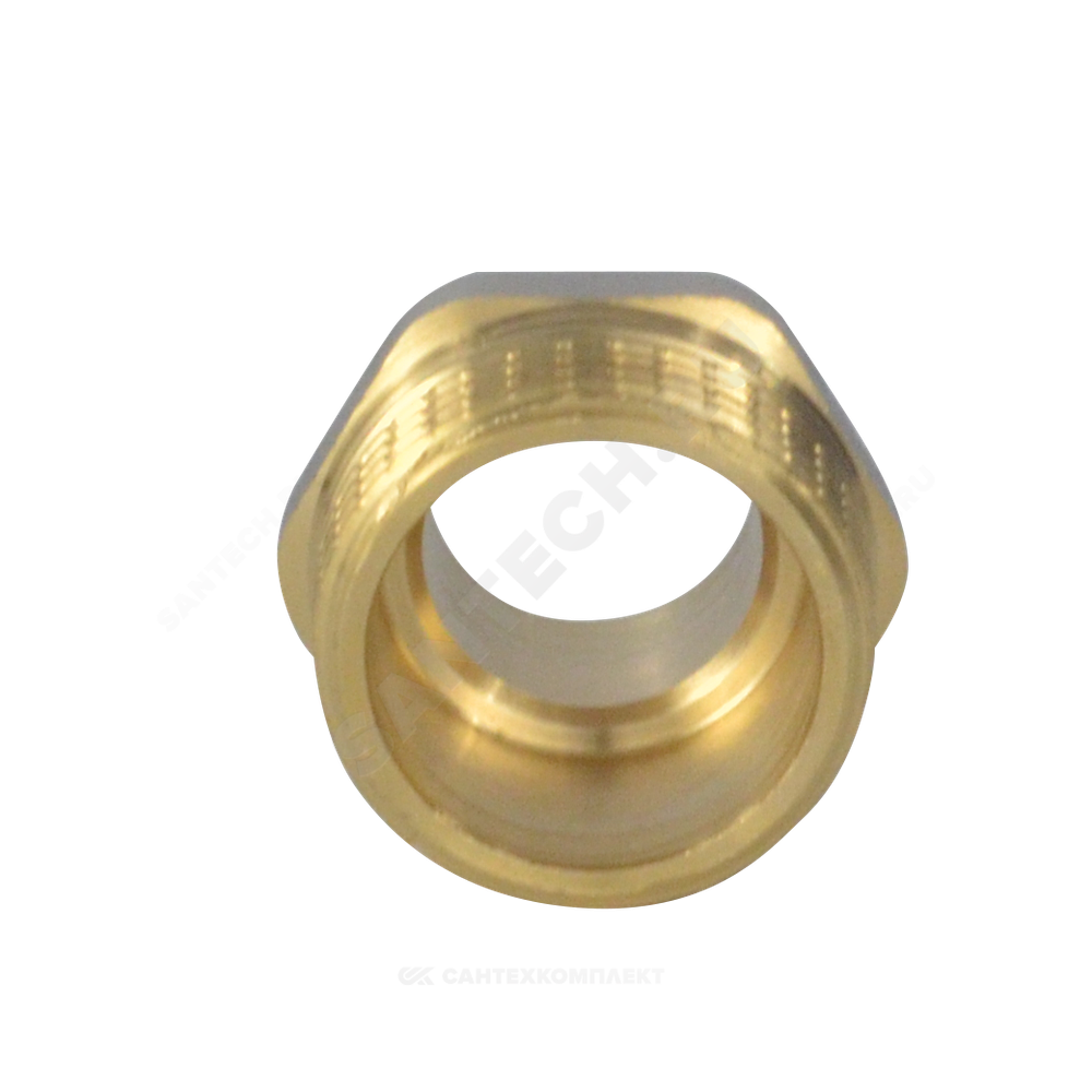 Ниппель латунь никель переходной Ду 32х15 (1 1/4"х1/2") НР 9023 ГОСТ 32585-2013 Aquasfera 9023-06