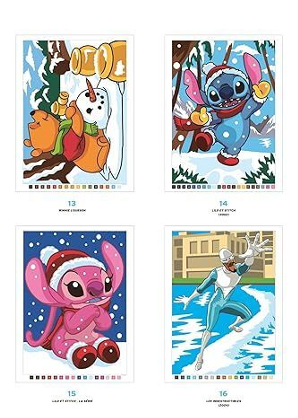 Раскраска по номерам Coloriages mysteres Disney - Зима, 128стр.