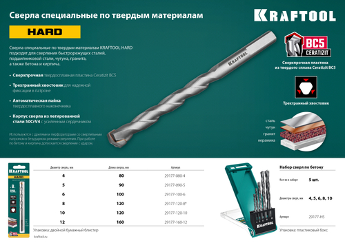 29177-090-5 Сверло специальное по твёрдым материалам