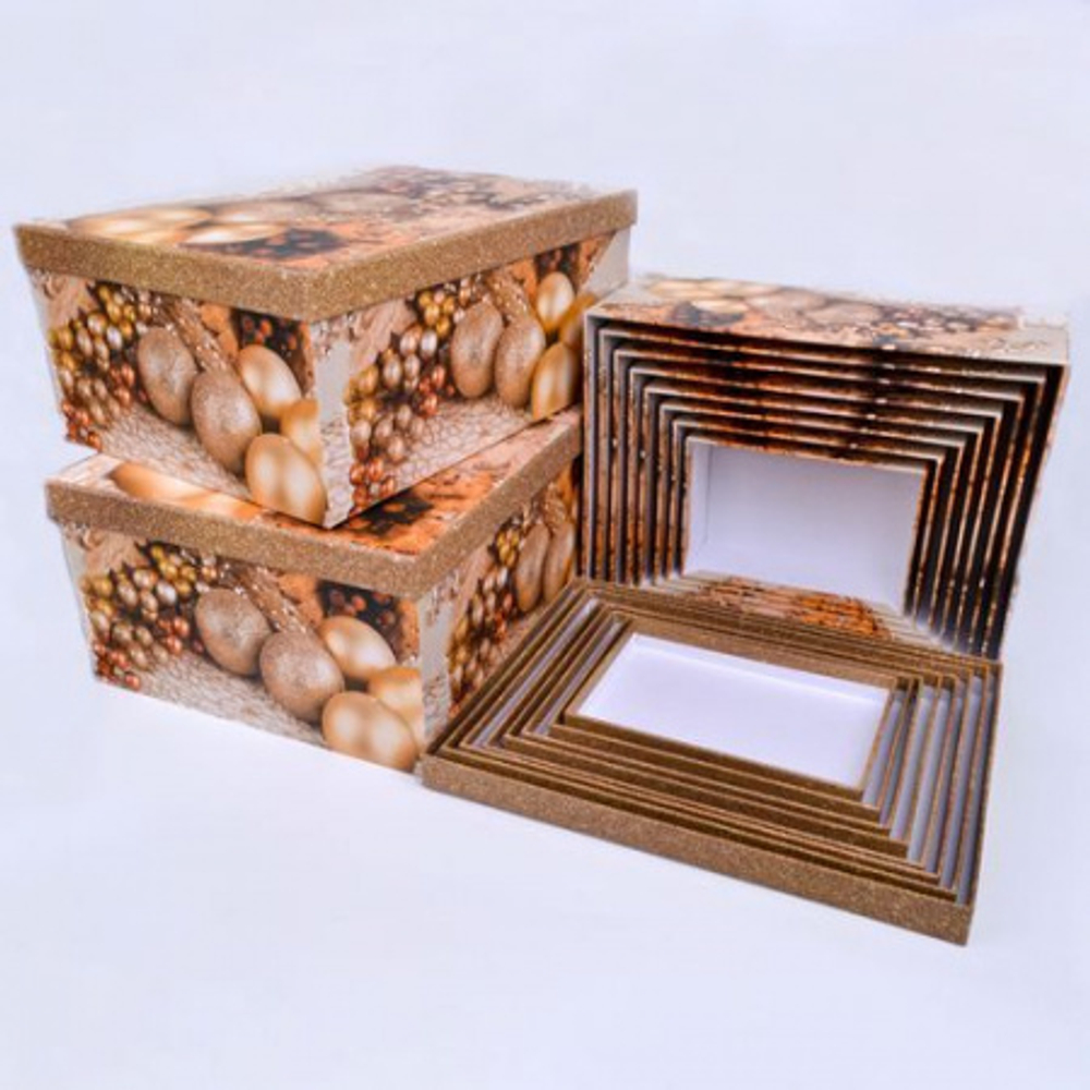 Коробка Прямоугольник  21*14,5*8,5 Елочные игрушки
