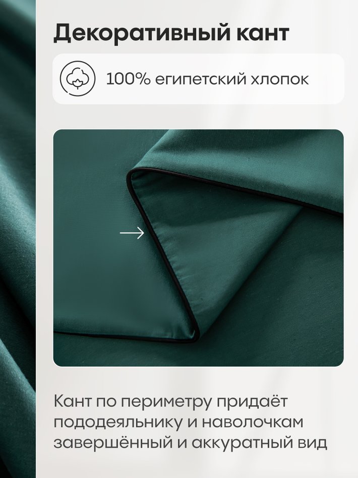 Комплект из египетского хлопка «Глубокий изумруд»