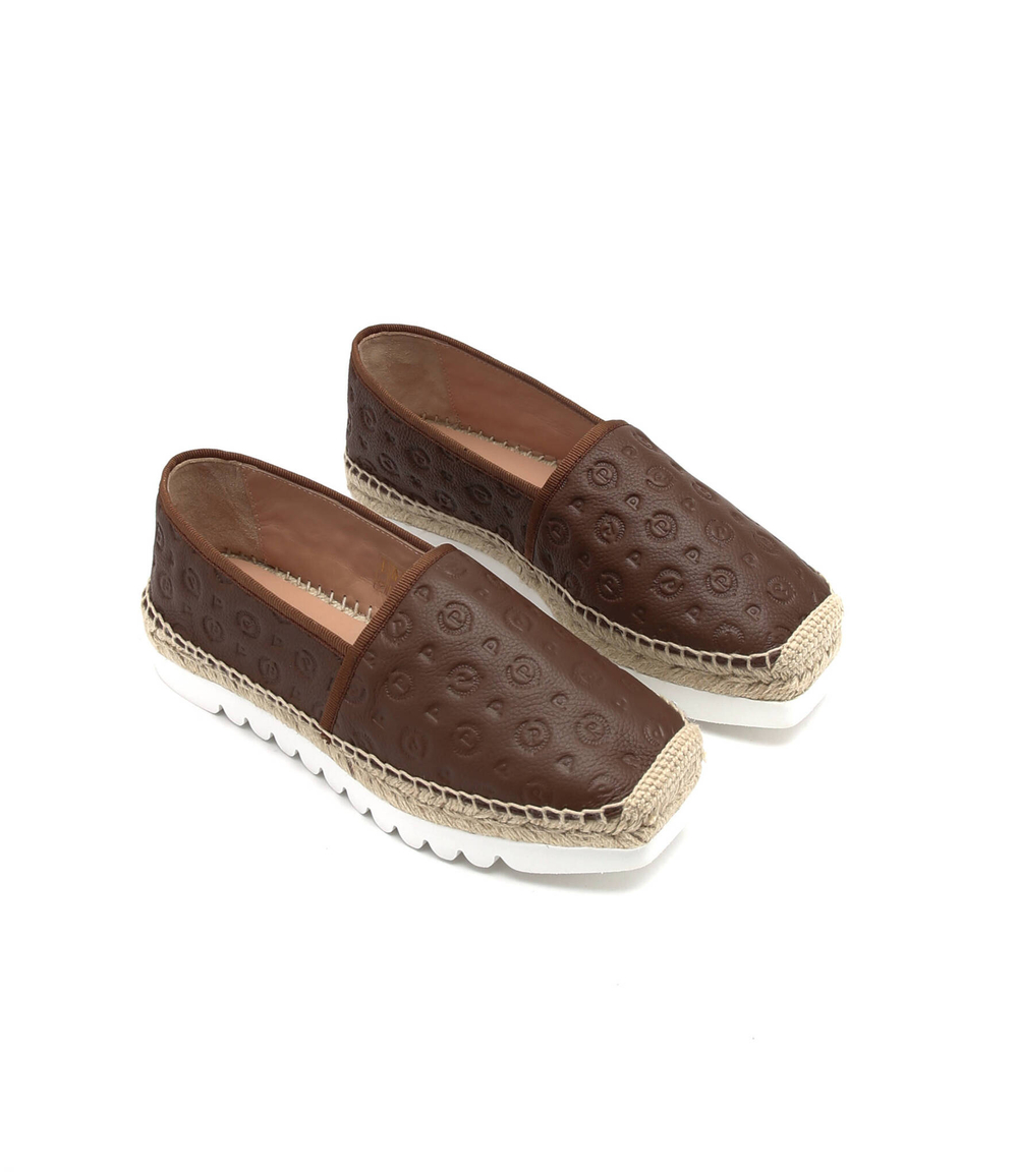 Кожаные эспадрильи Pollini - коричневый(TA10124G0EQ2V)