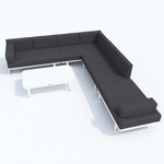 Лаунж зона угловая Ideal Patio ТЕСОРА антрацит - белый каркас