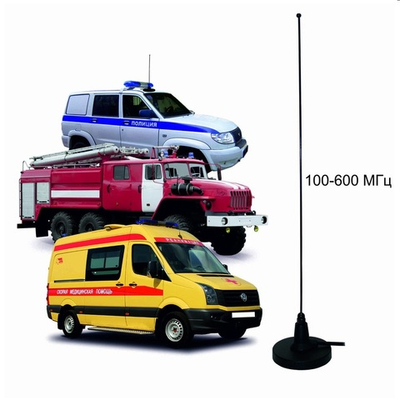 Антенна Триада-1440 МА/antenna.ru 100-600 МГц на магните штыревая, Разъём: FME, SMA, TNC, BNC, UHF