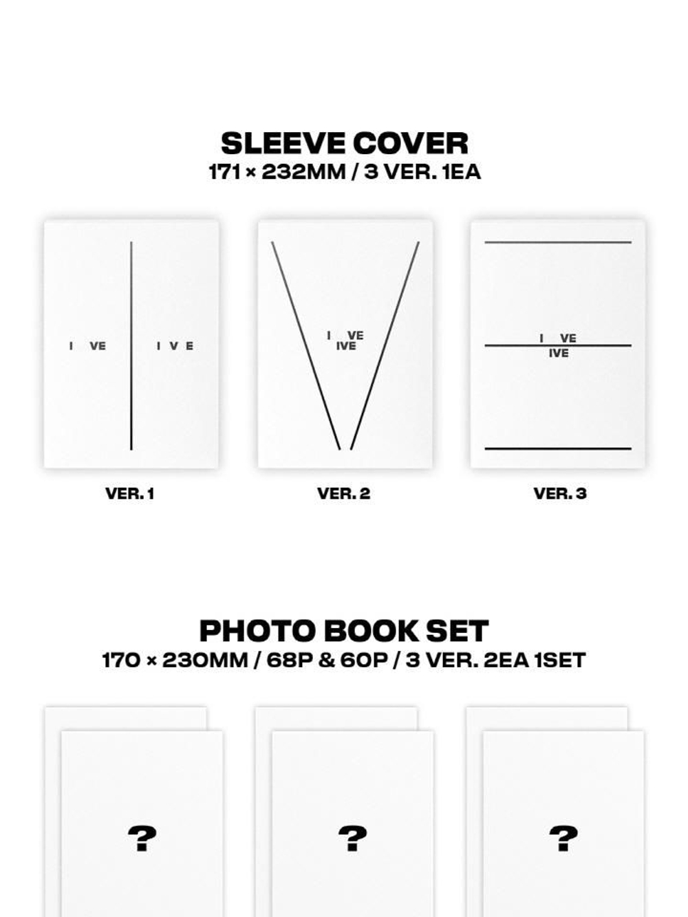 Альбом IVE - I'VE IVE 1st Album 3 Version SET