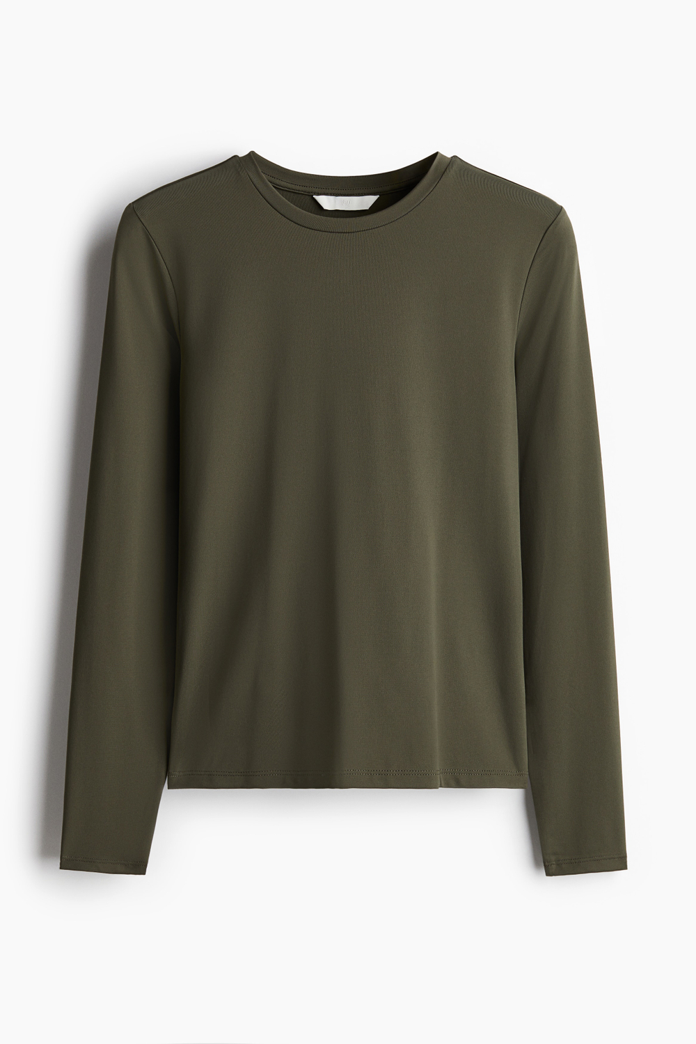 Облегающий топ из микрофибры с длинными рукавами - H&M
