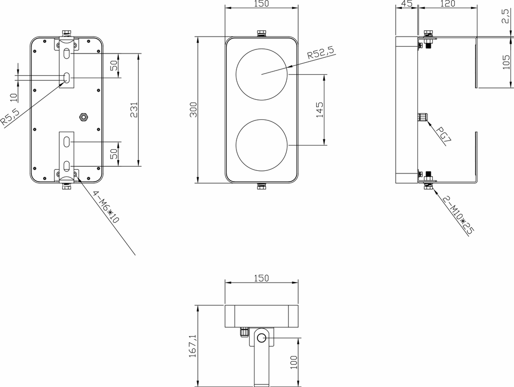 ST-RB111TL Световой индикатор проезда Smartec