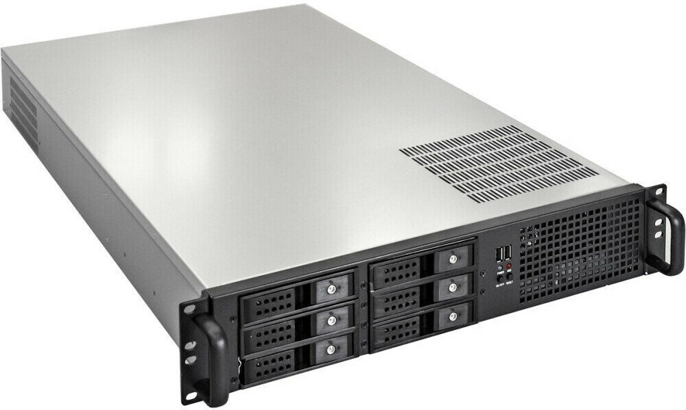 Серверы и платформы ExeGate Серверная платформа ExeGate Pro 2U660-HS06 RM 19, высота 2U, глубина 660, Redundant БП 2x550W, 6xHotSwap, USB
