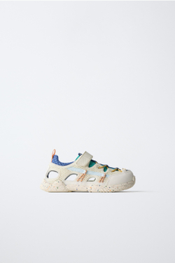 ZARA КРОССОВКИ BAREFOOT С ВЫРЕЗАМИ, БЕЛЫЙ