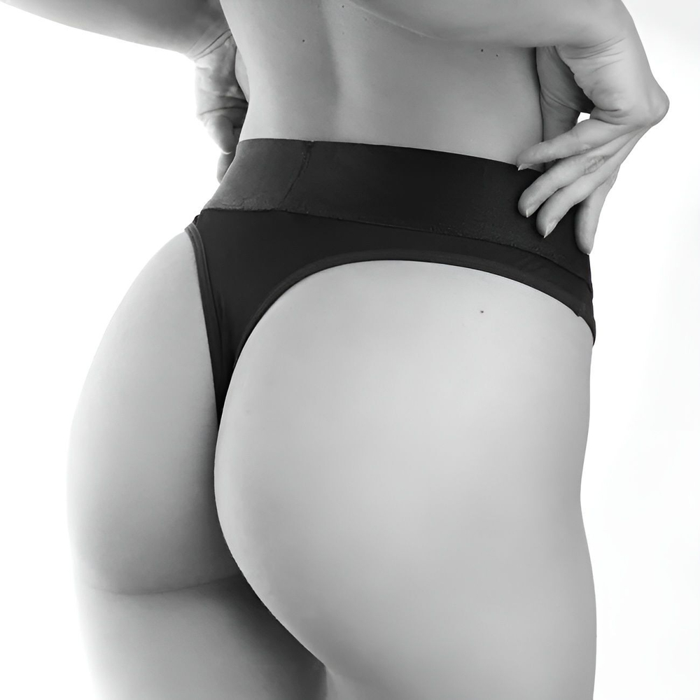 Черные трусики для ношения клиторального стимулятора Panty Lover - size XXL (Размер: XXL) (Цвет: черный)