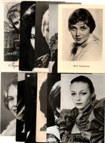 №92 Открытки Артисты и актёры СССР 1960–1970-е г. 25 штук. Чёрно-белые, чистые, без повторов