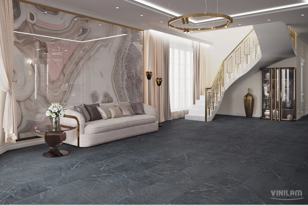 Кварц-винил WPC Vinilam Ceramo Stone 8 мм Ионический Мрамор 2.65 м2