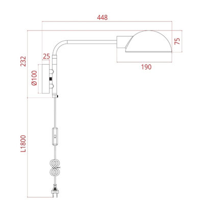 Бра Arte Lamp ZETTA A7055AP-1BK, 1хE27