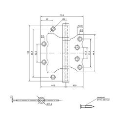 Петля накладная VANGER 100x75x2,3 P2 BLM черный