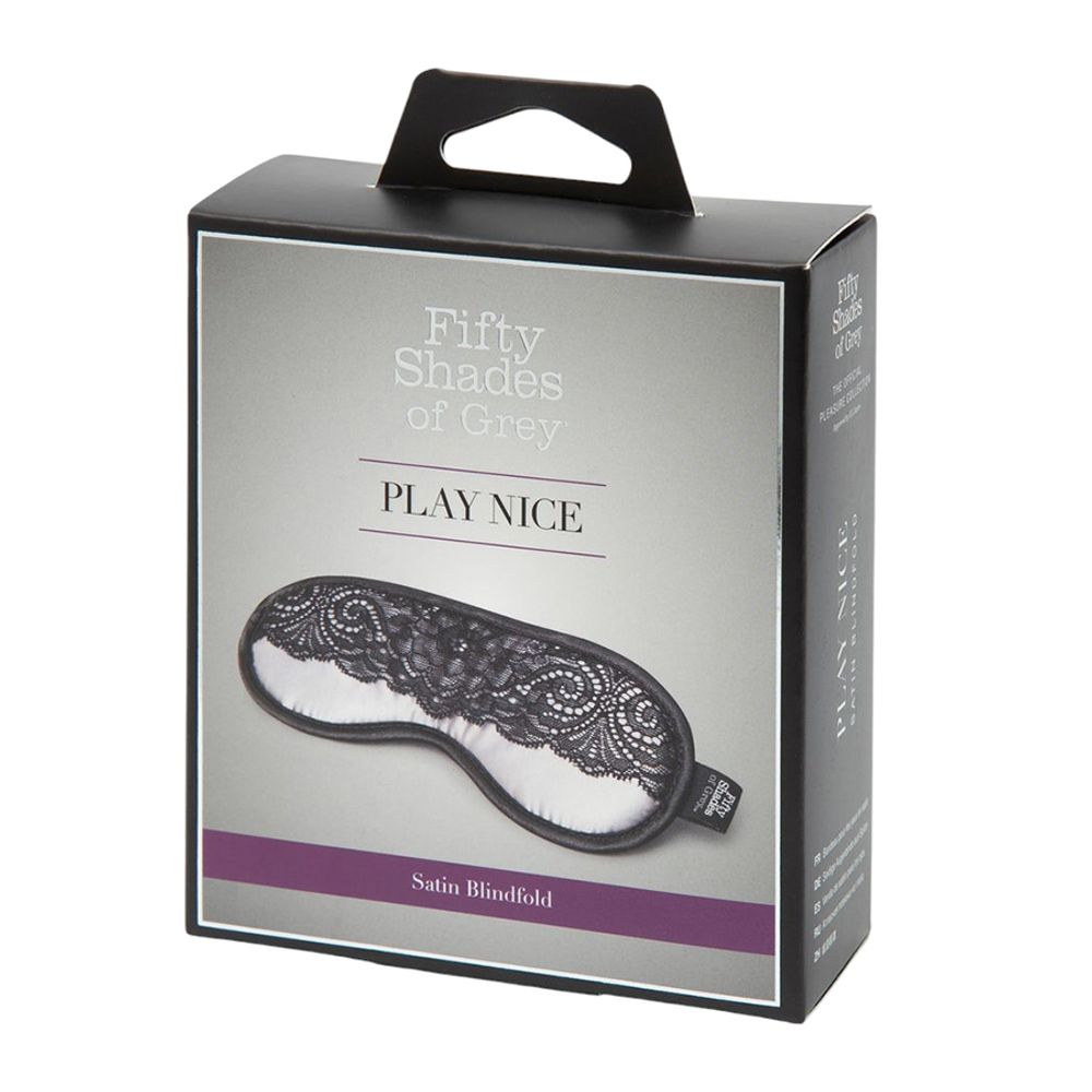 Атласная маска на глаза с кружевом Fifty Shades of Grey Play Nice Satin and Lace Blindfold