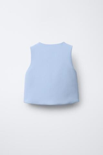 ZARA ТОП БЕЗ РУКАВОВ, ГОЛУБОЙ