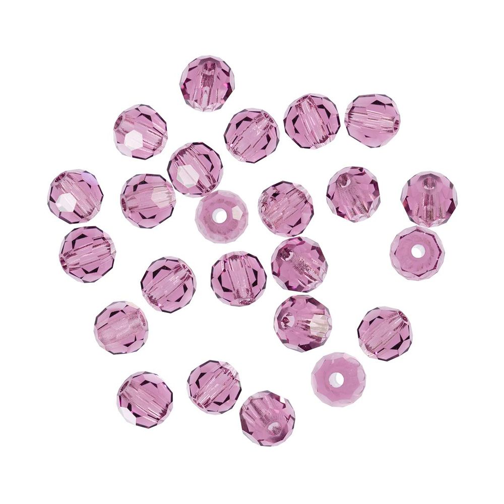 Бусины стекло ⌀3 мм, 24 шт, фиолетовый/amethyst, Preciosa 451-19-602
