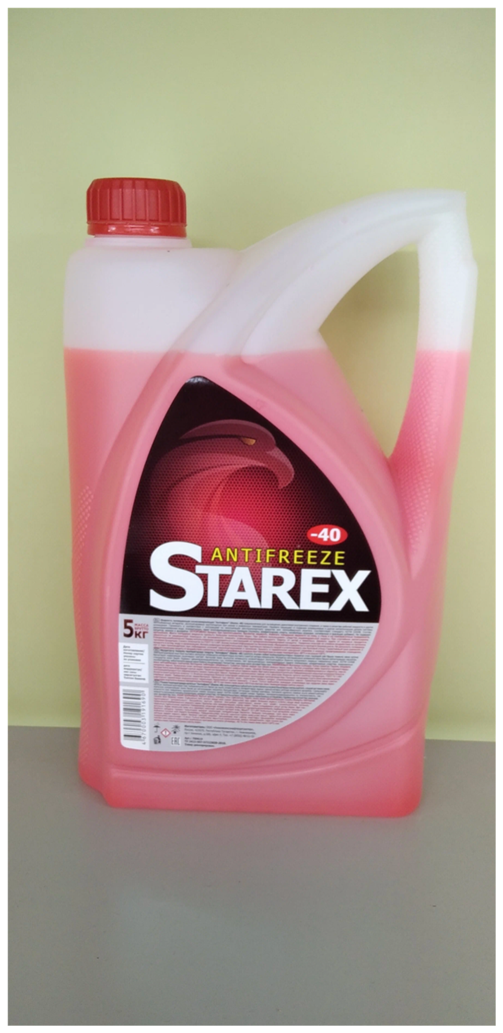 Антифриз STAREX Antifreeze G12+ готовый -40 красный 5 кг 700619