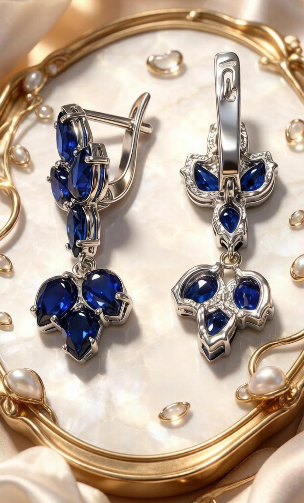 Ювелирные серьги из серебра 925 пробы