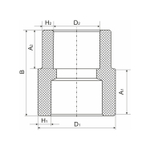 Муфта переходная 50/32 нар/вн EVER® СЕРЫЙ (Россия)