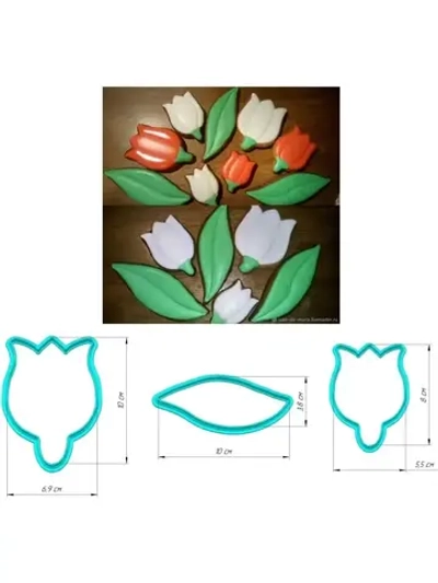 Вырубка для пряника /цветы/лепесток/8 марта