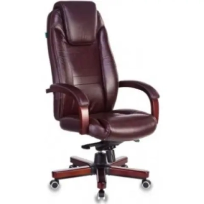 Кресло руководителя Бюрократ T-9923WALNUT/BLACK черный кожа