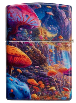 Зажигалка ZIPPO Mushroom Forest Design с покрытием 540 Matte, латунь/сталь, разноцветная, матовая, 3