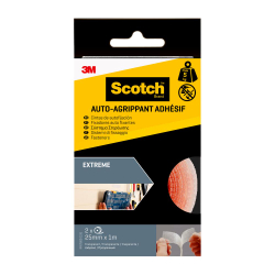 Застежки самоклеящиеся Scotch® Экстрим, рулон, прозрачный, 25мм x 1м, 2 шт.