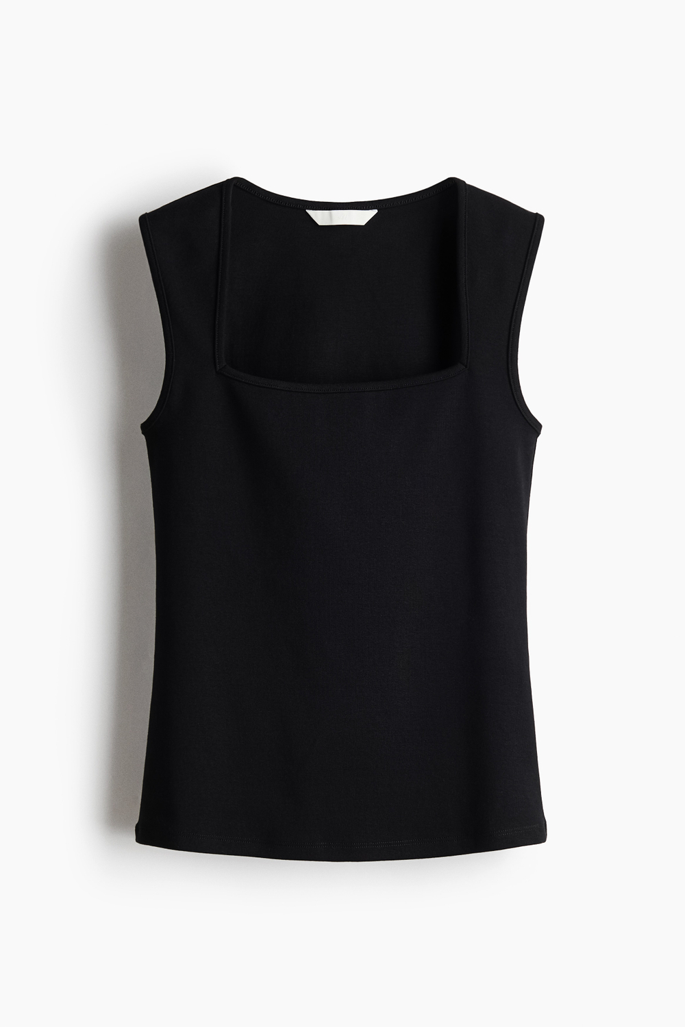 Топ в рубчик с квадратным вырезом - H&M