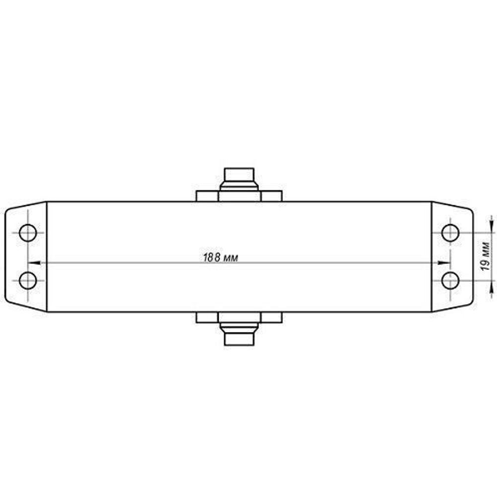 Доводчик дверной NOTEDO DC-120 silver серебро (100-140 кг)