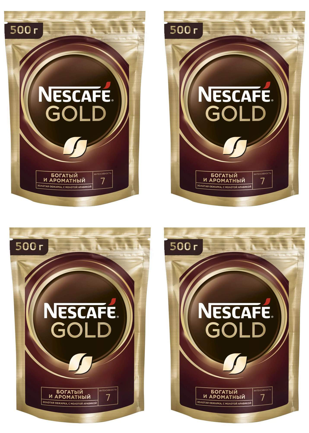 купить Комплект кофе растворимый Nescafe Gold, 500 г пакет х 4 шт