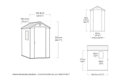 Пластиковый сарай Keter Darwin 4x6 grey