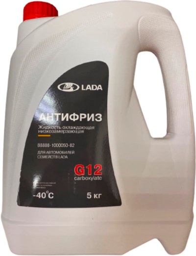 Антифриз LADA Carboxylate G12 готовый -40 красно-фиолетовый 5 л 88888100005082